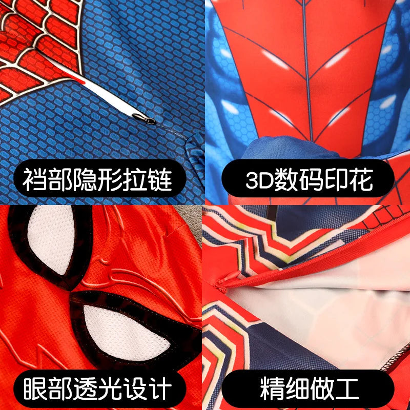 Men's Amazing Spiderman Cosplay Costume – Miles Morales Superhero Zentai Bodysuit Jumpsuit for Boys, Girls, Halloween & Christmas