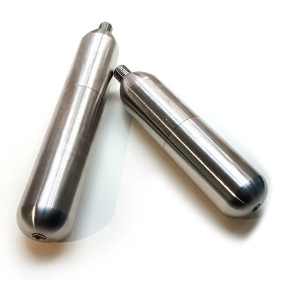 3/8-24UNF CO2 Cartridges – High Pressure Stainless Steel Rechargeable Cylinder for Oxygen Training, Scuba & Rescue Vest