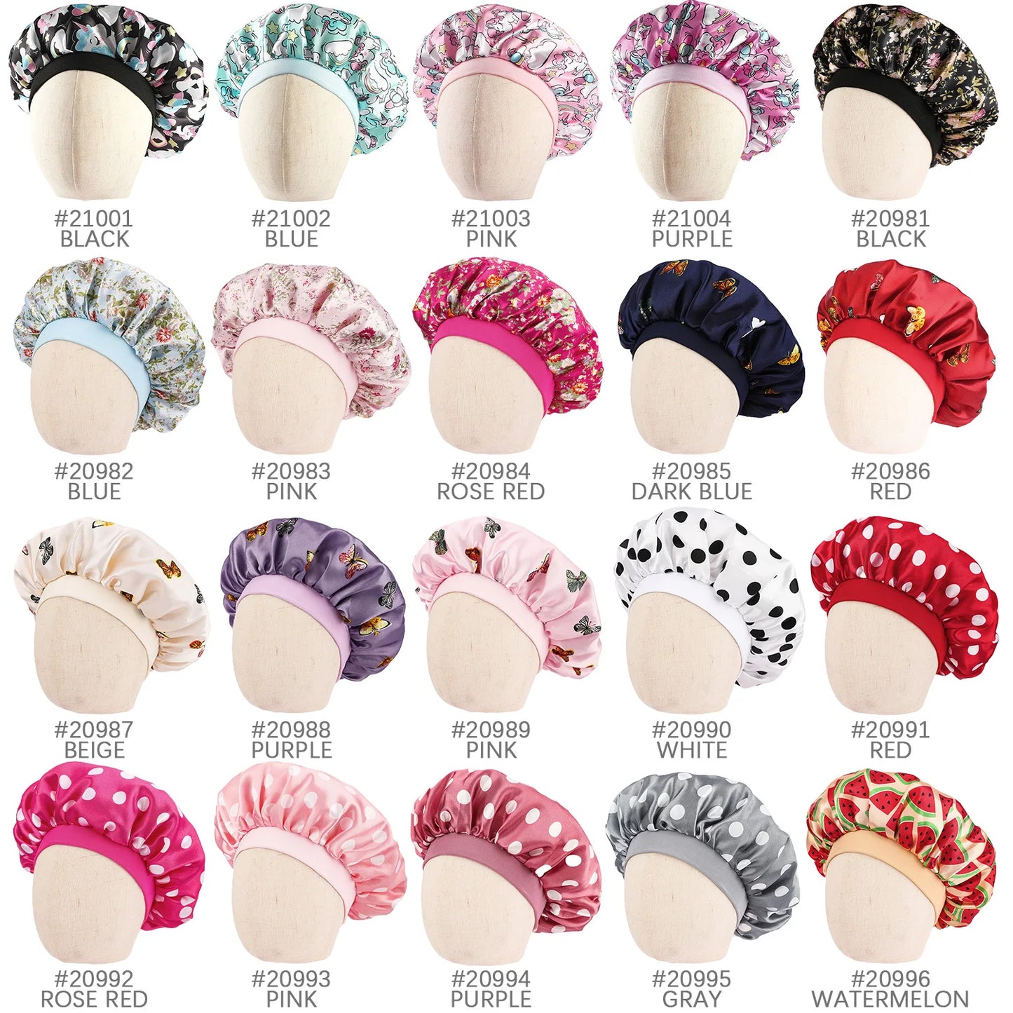 African Print Kids Satin Bonnet - Adjustable Ankara Sleep Cap for Babies & Children, Silk Shower Hat