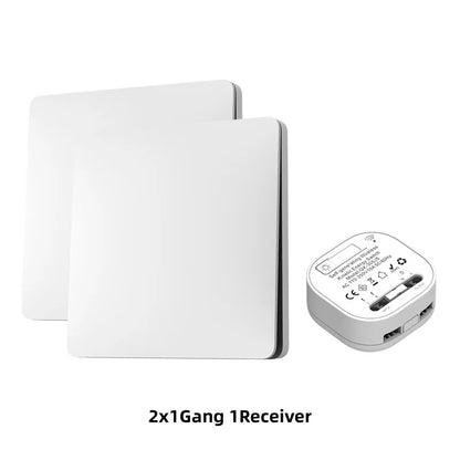 Lunzo RF 433 Self-Powered Wireless Light Switch – 1 Gang, No Battery, Waterproof Remote Control