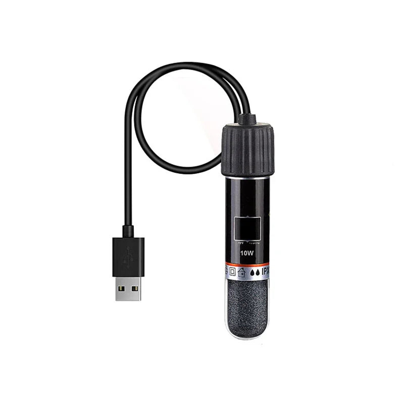 USB Mini Aquarium Heating Rod – 10W Submersible Thermostat Heater for Small Fish Tanks, 26°C Constant Temperature