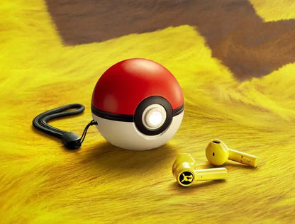 Pokémon Pikachu Wireless Bluetooth 5.0 Earphones – Noise Reduction Sport Headphones with Touch Control & Mic, Universal Gift