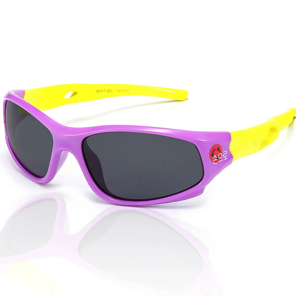 Kids Polarized Sunglasses - Silicone Sports Eyewear with UV400 and Anti-Reflective Protection for Boys and Girls