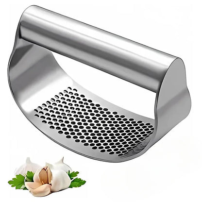 Upgraded Stainless Steel Garlic Press – Manual Garlic & Ginger Rocker Crusher Mincer Kitchen Gadget