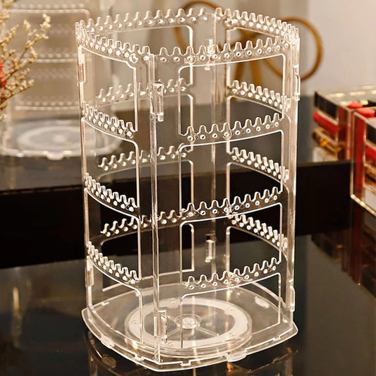 Rotating Jewelry Display Rack – Ear Clips, Earrings & Necklace Organizer Stand