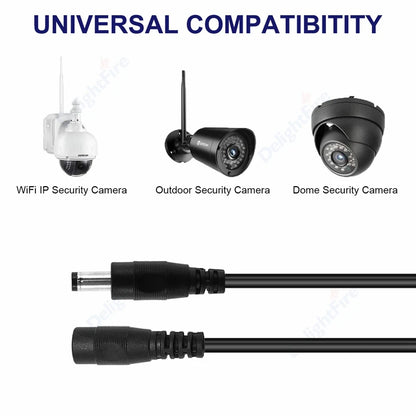 DC Power Extension Cable 5.5×2.1mm – 0.5M to 10M 22AWG Male to Female Cable for CCTV & LED Lights