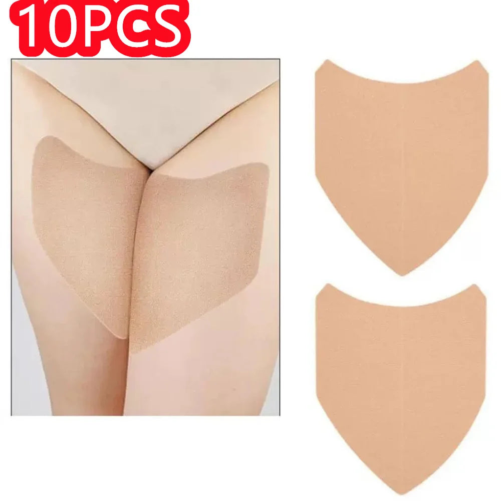 10PCS V-Shaped Anti-Chafing Thigh Tape – Invisible Sweat-Absorbing Friction Relief Pads for Men & Women Body Comfort