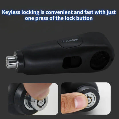 110DB Alarm Motorcycle Handlebar Lock - Anti-Theft Padlock for Scooters, Electric Vehicles and Bicycles with Accelerator Brake Security