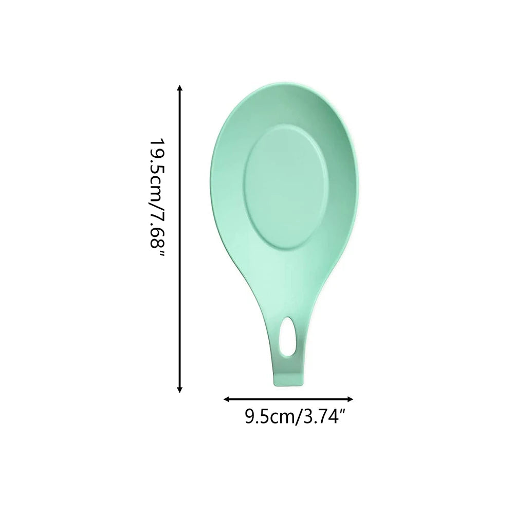 Silicone Spoon Rest and Spatula Holder - Heat-Resistant Kitchen Utensil Placemat Tray