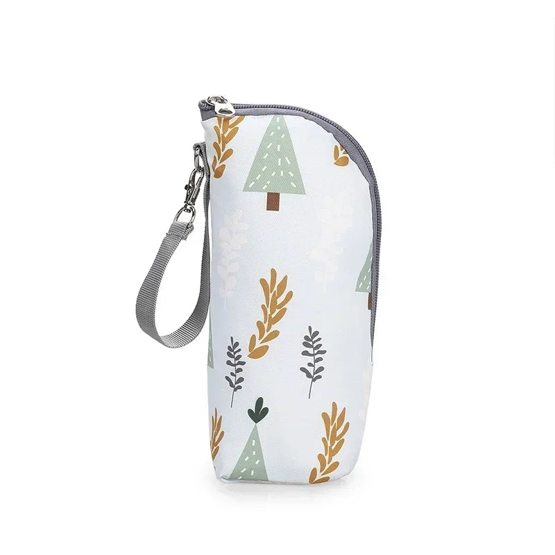 Baby Bottle Bag & Warmer – Aluminum Insulated Stroller Hanging Bag for Baby Feeding, Cups & Drinks Storage
