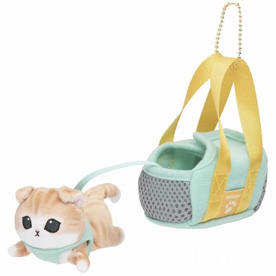 Hot Kawaii Plush Keychain Pendant — Mofusand Shark Cat & Cross-Dressing Hello Kitty/Kuromi Backpack Charm