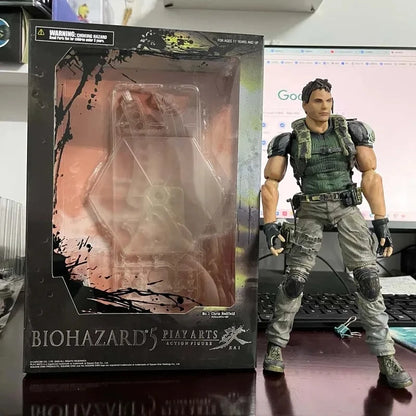 Play Arts Kai Chris Redfield Action Figure - Articulated Biohazard 5 Character Model Collectible Toy Gift