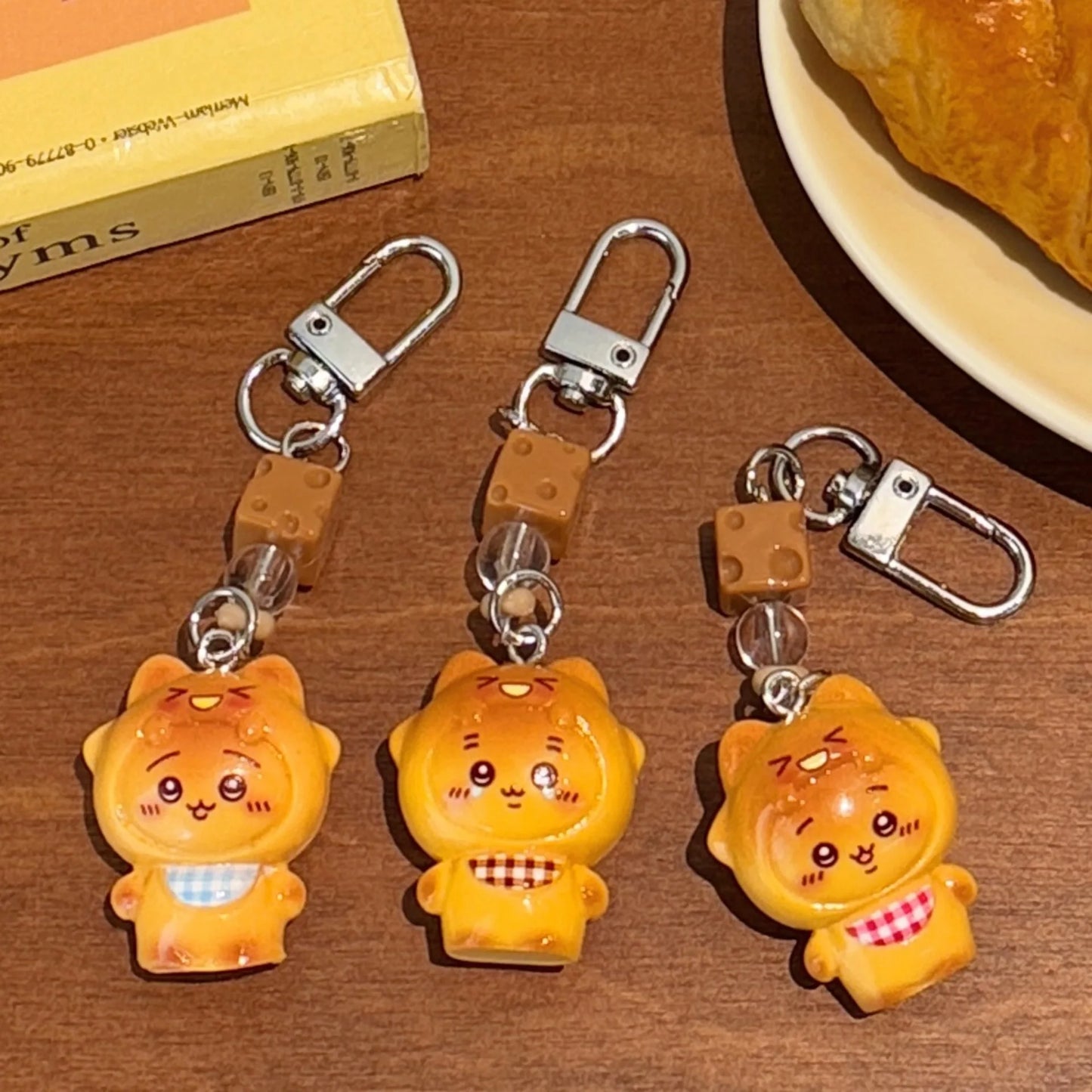 Chiikawa 3D Cartoon Keychain 1/3 Pcs - Cute Funny Backpack Bib Pendant Charm