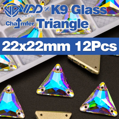 AAAAA K9 Glass Sew-On Rhinestones - AB Crystal Flatback Stones for Wedding Dress & Clothing Accessories