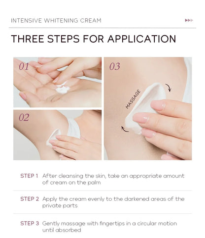 Whitening Cream for Dark Skin – Underarm, Armpit & Intimate Area Lightening Moisturizer, Korean Brightening Skincare for Women