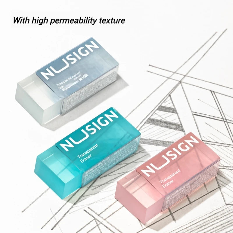 NUSIGN 2B Soft Rubber Pencil Eraser – Art Sketching, Exam & Writing Correction Eraser for Students & School Stationery Supplies