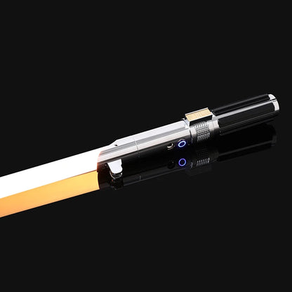 Luke RGB Metal Lightsaber Sword - Colorful Flashing LED Kpop Lightstick for Rave Parties and Cosplay