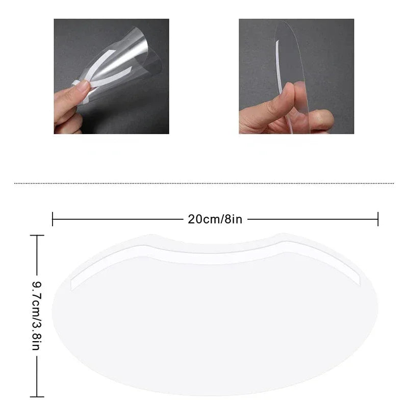 Barbershop 50PCS Disposable Face Shields — Makeup & Shower Visors for Hairspray, Salon Supplies & Hairdressing Tools
