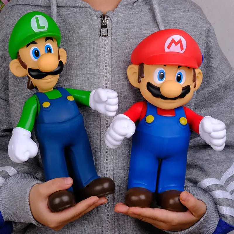 Anime Mario Super Brothers Action Figure – White Mushroom Collectible Toy Doll for Kids Birthday Gift