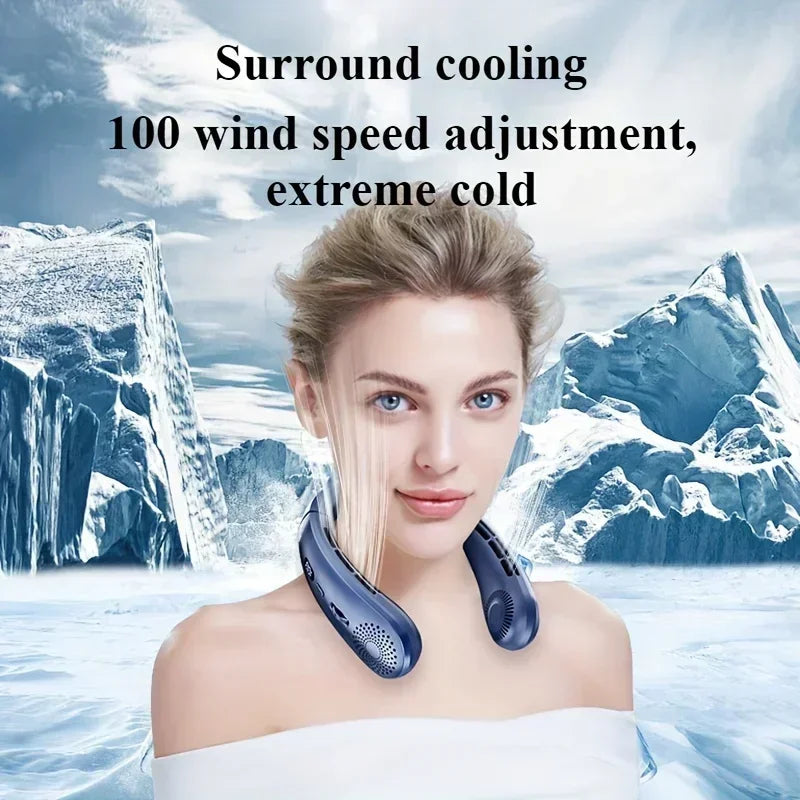 Lightweight Neck Fan - 5 Speed Hands Free Wearable Fan with Low Noise Design for Indoor & Outdoor Sports