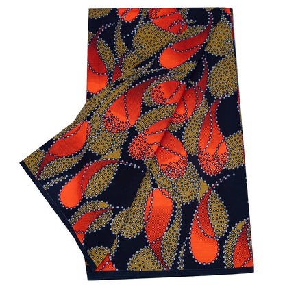 Ankara African Wax Print Fabric - Batik Pagne Polyester Material for DIY Sewing, Patchwork & Wedding Dress Craft