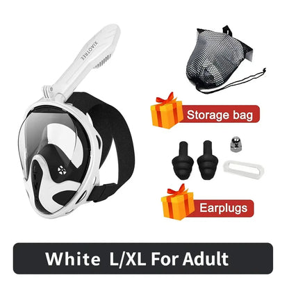 Full Face Scuba Diving Mask - Anti-Fog Waterproof Snorkeling Mask for Adults & Kids