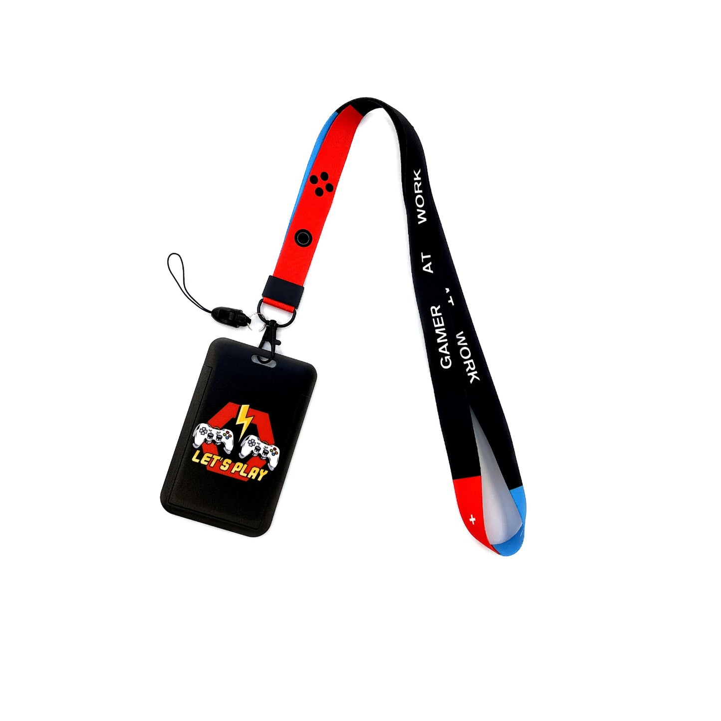 Gamer Card Holder Neck Strap Lanyard – Key, ID & Phone Badge Holder with Cool Hanging Rope