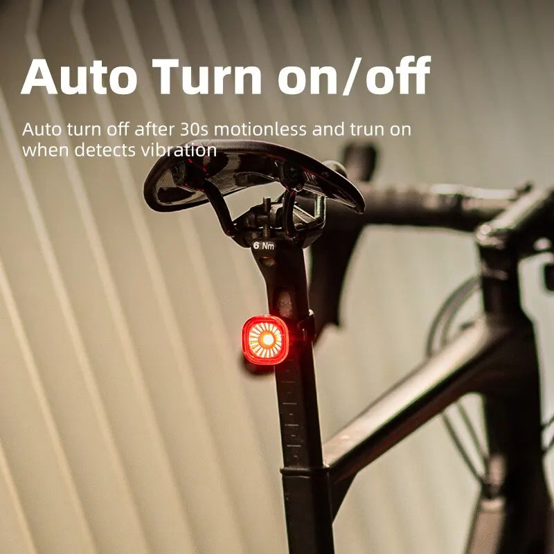 XOSS XR01 Bicycle Rear Light - Smart Auto Brake Sensing LED Taillight, Waterproof & Rechargeable Bike Accessory