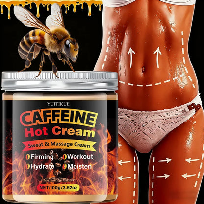 Body Warming Massage Cream - Skin Firming & Deep Moisturizing Formula with Collagen, Hyaluronic Acid, Caffeine, Retinol & Niacinamide