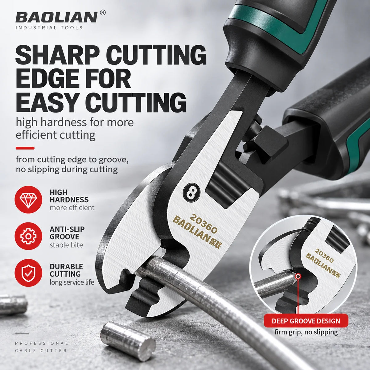 6/8/10-Inch Wire Cutter & Stripper Pliers - Multifunctional Electrician Cable Cutting & Terminal Tool