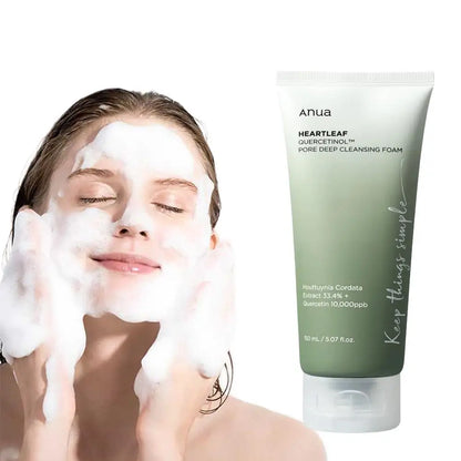 Heartleaf Quercetinol Deep Cleansing Foam Cleanser – Pore-Refining Skin Care for Women