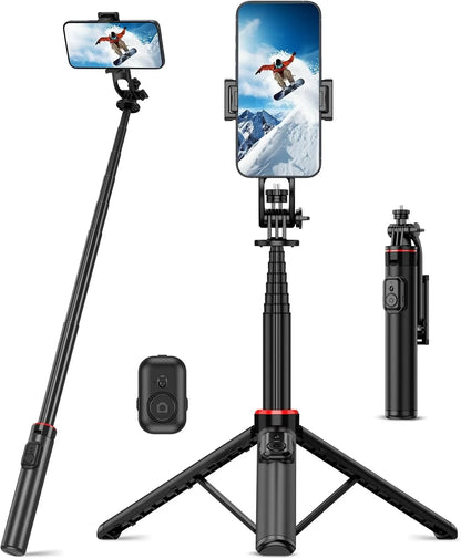 130cm Selfie Stick Tripod – Portable Retractable Smartphone Tripod Stand with Wireless Remote Control