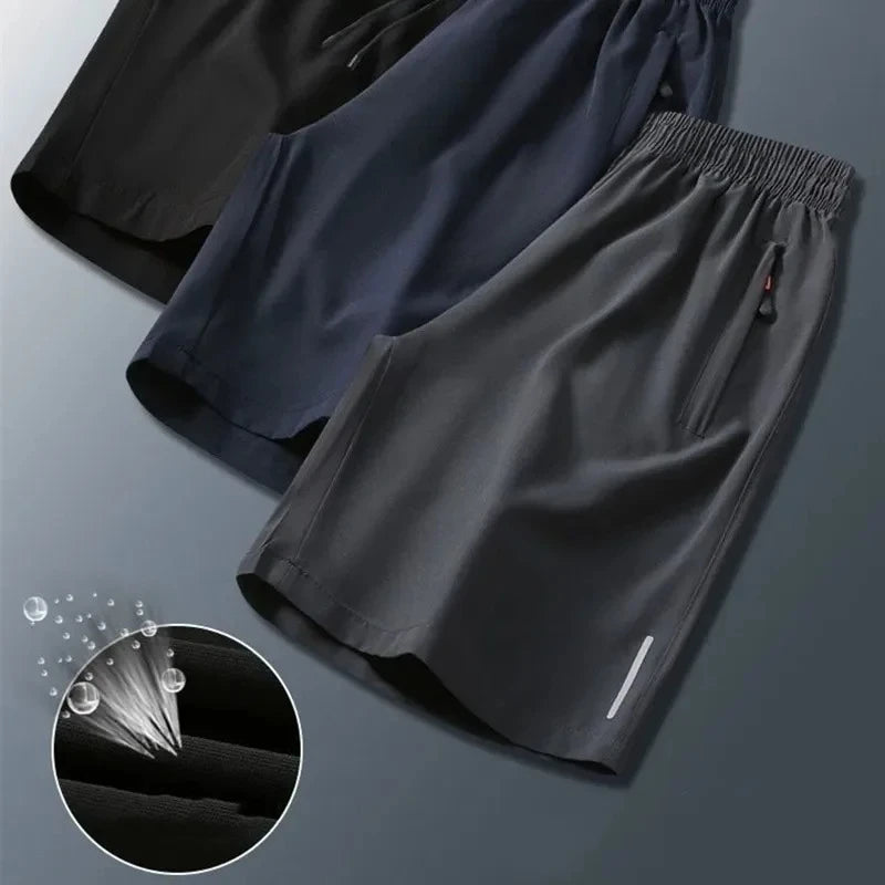 Men's Summer Sports Shorts - Quick-Dry Breathable Ice Silk Running Gym & Beach Shorts