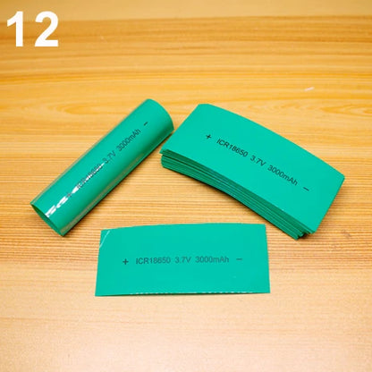 100pcs 18650 Lithium Battery Heat Shrink Wrap PVC Sleeves – Insulation Packaging Film for Battery Protection