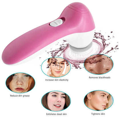 Electric Facial Cleaning Brush - Spa Skin Care Massager for Clove Cleaning and Facial Care - Cleansing Tool
