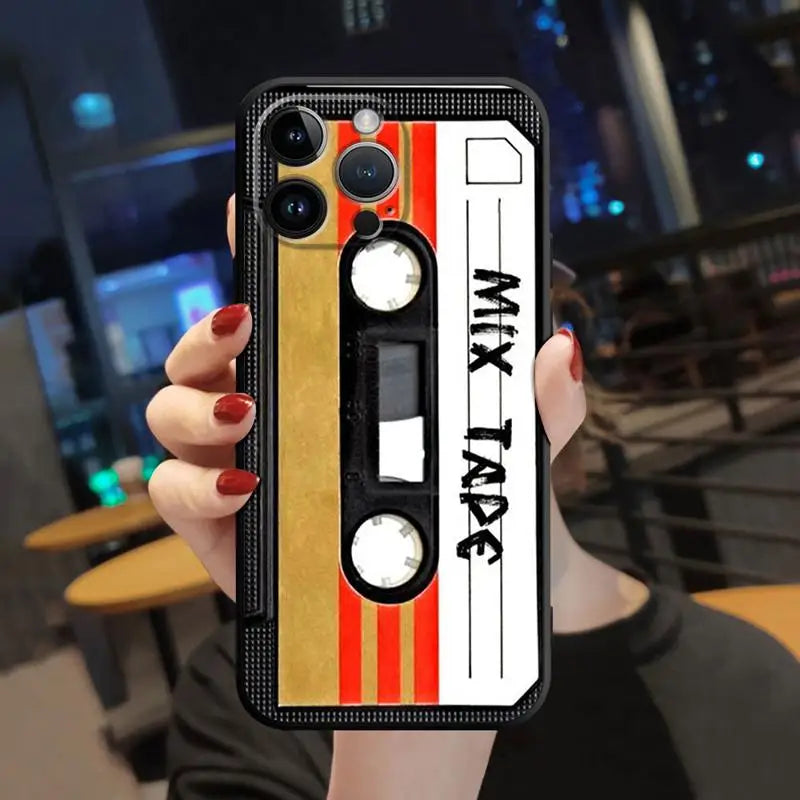 Magnetic Cassette Tape Phone Case – Compatible with Apple iPhone 7, 8, XR, X, XS, 11, 12, 13, 14, 15 & SE 2022