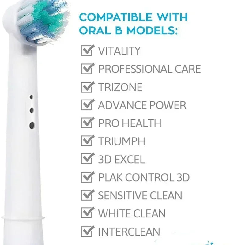 Replacement Brush Heads for Oral-B io2-io10 & Cross Action Electric Toothbrush – Compatible Nozzles