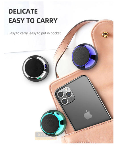 Metal Mini Wireless Bluetooth Speaker — HiFi Portable Subwoofer with Super Bass Stereo for Mobile, PC & Music Playback