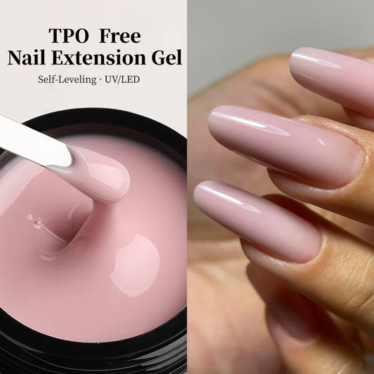 MSHARE 50ml Builder Nail Gel - HEMA & TPO Free Self-Leveling UV LED Gel for Nail Extensions and Sculpting