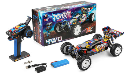 New WLtoys 124007 1/12 Brushless RC Car — 4WD 75KM/H Off-Road Drift with 2.4G One-Hand Remote, Racing Toy for Kids & Boys Gift