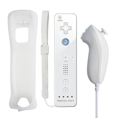 2-in-1 Wireless Controller for Nintendo Wii – Motion Plus Remote with Silicone Case