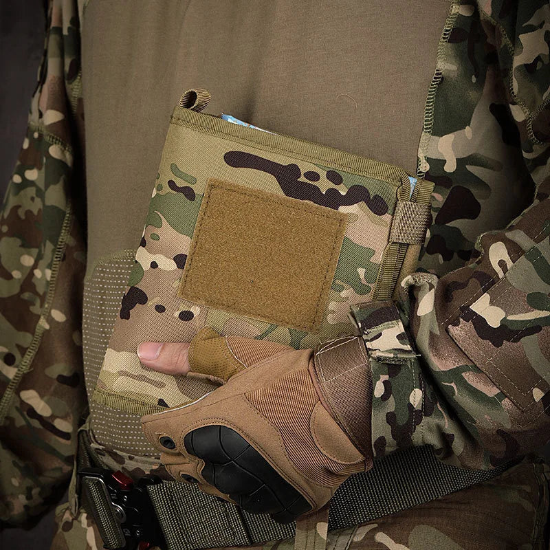 Tactical Map Storage Bag – Foldable Sundries Pouch, EDC Utility Tool Pocket with Hook & Loop, Outdoor Hiking, Camping, Hunting Accessories