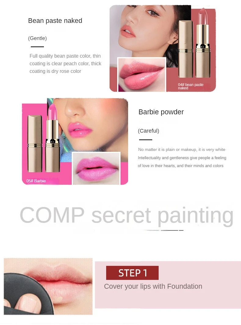 Pink Lipstick – Waterproof, Long-Lasting Red & Rose Velvet Lipstick for Girls & Women Makeup