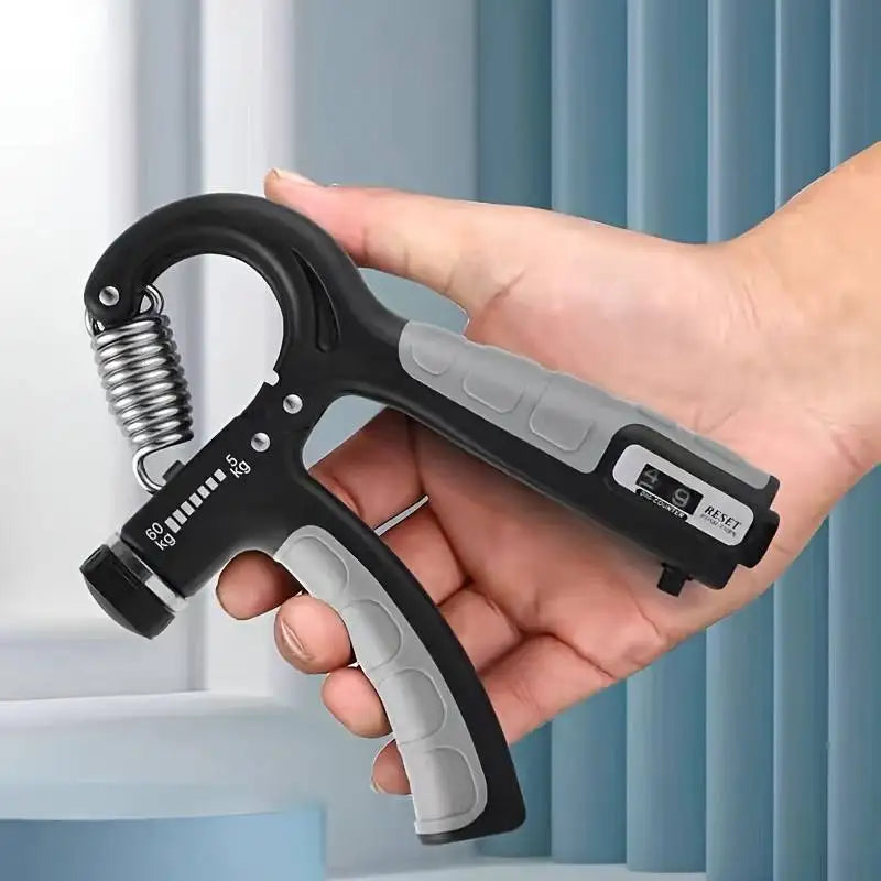 Adjustable Hand Grip Strengthener with Counter - 5-60kg Hand Grip Trainer for Wrist, Forearm, and Hand Exercise - Muscle Building