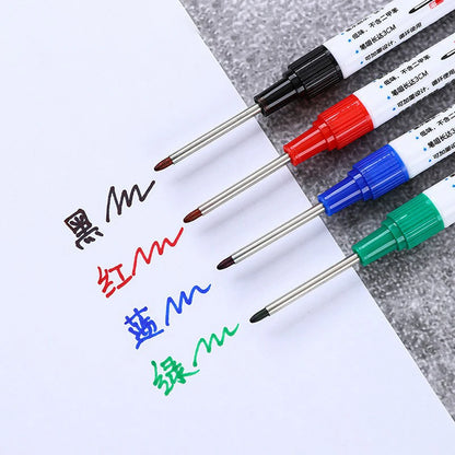 4Pcs/Set 30mm Deep Hole Long Nib Markers - Multi-Purpose Metal Perforating Pens for Waterproof Bathroom, Woodworking, and Decoration