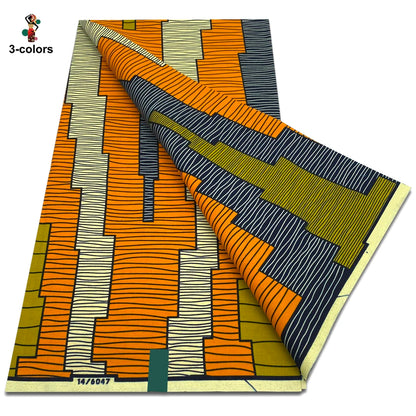 Newest African Ankara Wax Fabric - 100% Cotton Soft Dutch Hollandais Pagne Print for Dresses & Sewing
