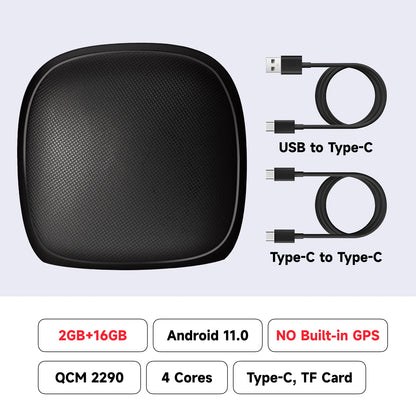 CarPlay AI Box 8+128G Android 13 – Wireless CarPlay & Android Auto, 8-Core CPU, 4G LTE for VW, Audi, Kia, Fiat