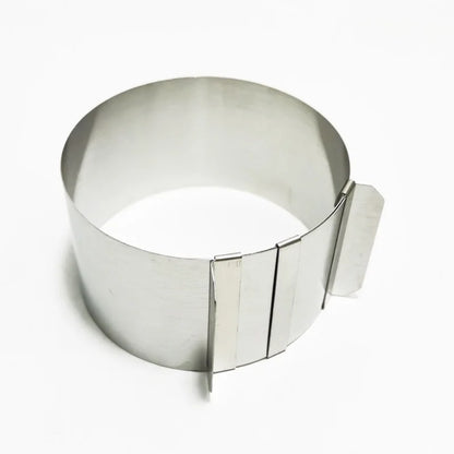 430 Stainless Steel Telescopic Mousse Ring: Adjustable Circle Mold with Scale - Rustproof Cake Rings for Baking, 6-30cm Height