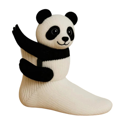 3D Knitted Animal Hug Socks - Cute Cozy Koala, Panda, Cat & Sloth Novelty Socks for Women