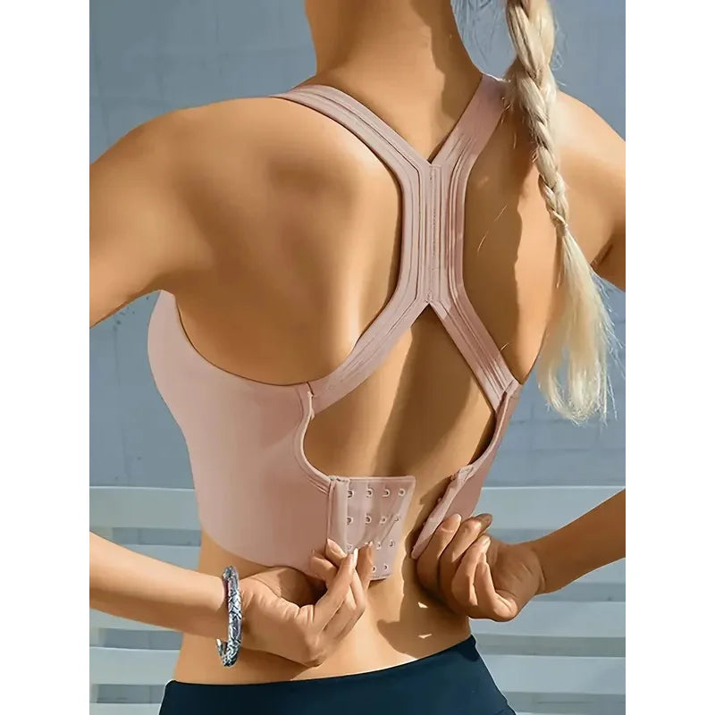 Seamless Sports Yoga Tank Bra - Breathable Push Up Comfort Workout Top for Fitness and Active Wear